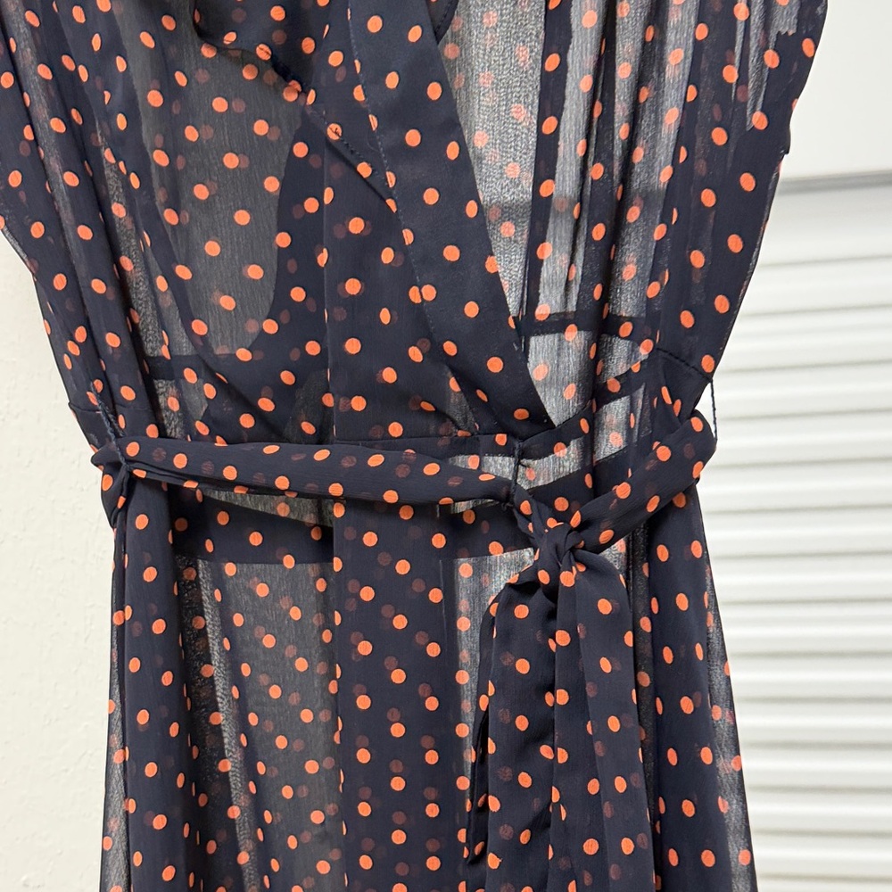 CJ Banks Women’s Blue and Red Polka Dot Dress Size 16 W - Picture 4 of 11